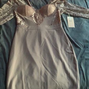 Short long sleeve dress.